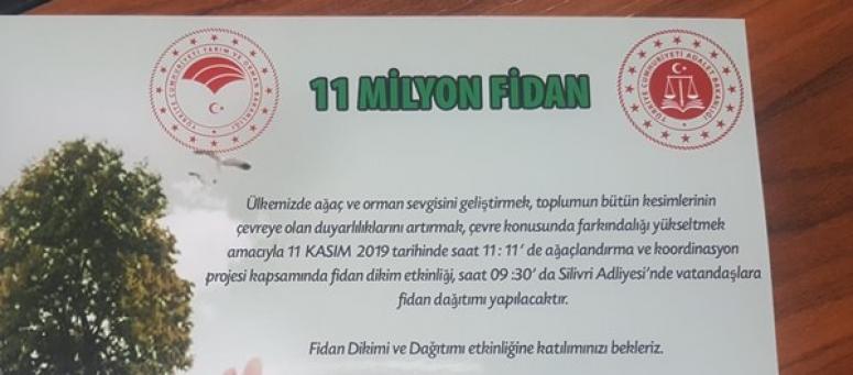 Silivri Adliyesi'nde Vatandaşlara Fidan Dağıtımı Yapılacak