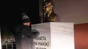 Başkan Yalçın, Talimat Verdi! Ortaköy'deki Atatürk Büstü Onarıldı!