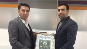 Celalettin Yazıcı'ya, Gümüşhaneli Dernek Başkanından Ziyaret