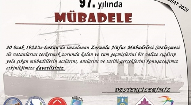 Mübadele'nin 97. Yılı Anma Programına Davetlisiniz