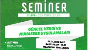Silivri'de Güncel Vergi ve Muhasebe Uygulamaları Semineri Gerçekleştirilecek