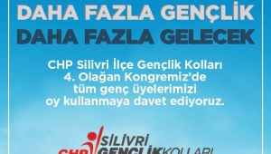 CHP Silivri İlçe Gençlik Kolları Kongresi 1 Mart'ta!