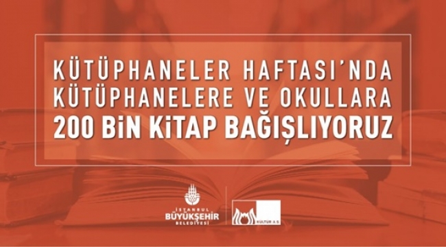 İBB'den Kütüphanelere ve Okullara 200 Bin Kitap Hediye