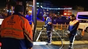 Sanatkârlar Caddesi'nde Yağmur Suyu Hattı Temizleme Çalışması Yapıldı