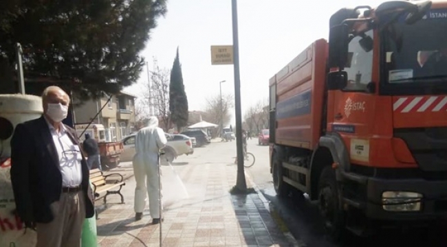 İSTAÇ'tan Çanta Mahallesi'nde Dezenfekte Çalışması