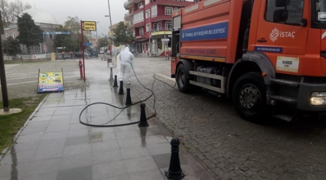 İSTAÇ'tan Ortaköy'de Dezenfeksiyon Tedbiri