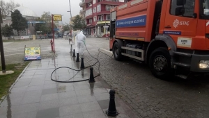 İSTAÇ'tan Ortaköy'de Dezenfeksiyon Tedbiri