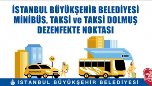 İstanbul'da Taksi, Minibüs Ve Dolmuşlar Dezenfekte Ediliyor