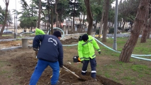 Kale Park'a Otomatik Sulama Sistemi Kuruluyor
