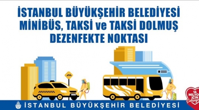 Silivri'de Taksi, Minibüs Ve Dolmuşlar Dezenfekte Ediliyor