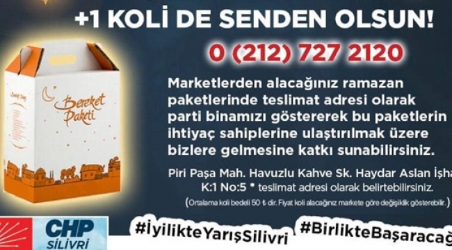 CHP Silivri Ramazan Ayına Özel Yardım Kampanyası Başlattı