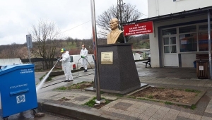 İSTAÇ'tan Danamandıra'da Covid-19 Riskine Karşı Temizlik