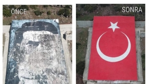 Yılmaz'ın Destekleri İle Terörist Başının Resmi Silindi