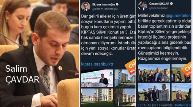 Çavdar; "İmamoğlu'nun Yaptığı Hileyle Hazıra Konmak, Emek Hırsızlığı!"