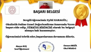 Genel Değerlendirme Sınavı Türkiye 1'incisi Silivri'den Çıktı