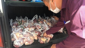 İsimsiz Hayırseverden Silivri Gıda Bankası'na 210 Paket Et Bağışı