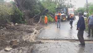 Akören'i Sağanak Yağış Vurdu