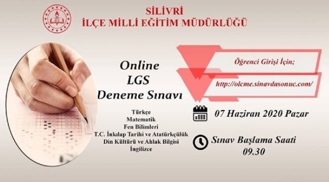 Silivri İlçe MEM, Online LGS Deneme Sınavı Düzenliyor