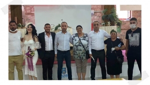 Özkök ve Bedel Genç Çiftin Mutluluğuna Ortak Oldu