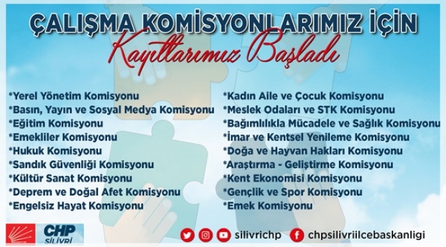 CHP Silivri Çalışma Komisyonları Kuruyor