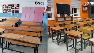 Gazi İlkokulu'ndaki Bir Sınıf Baştan Aşağıya Yenilendi