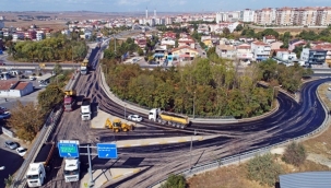 Bölge Trafik Köprülü Kavşağı 1000 Ton Asfaltla Yenileniyor