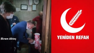 Aktaş, esnafa yapılan hayır işinde yer aldı