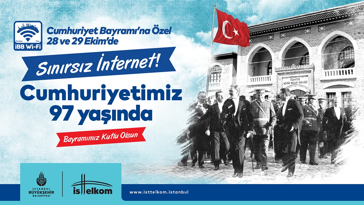 İBB'den Cumhuriyet Bayramında Sınırsız İnternet