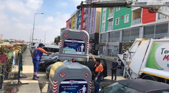 Silivri Belediyesinden Çevreci Çöp Konteynerleri