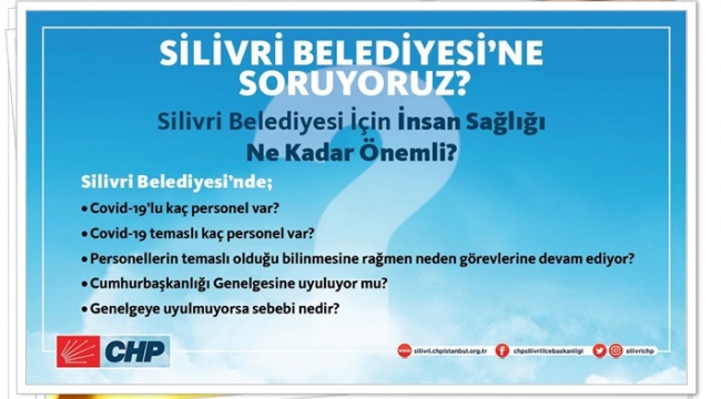 CHP'den Silivri Belediyesi'ne COVID-19 Soruları!