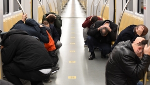 İstanbul Metrosu'nda Deprem Tatbikatı