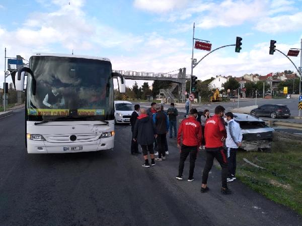 Kızılcabölükspor'a Silivri'de Kaza Şoku