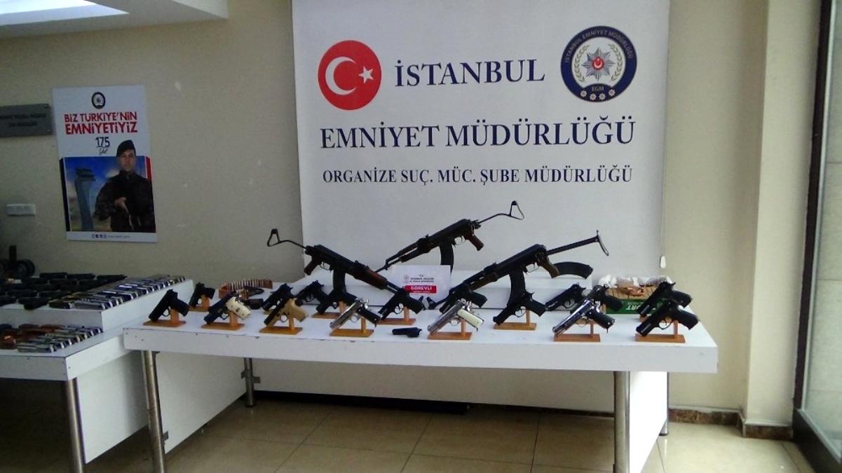 İstanbul'da yasa dışı silah ticareti operasyonu: 16 şüpheli yakalandı