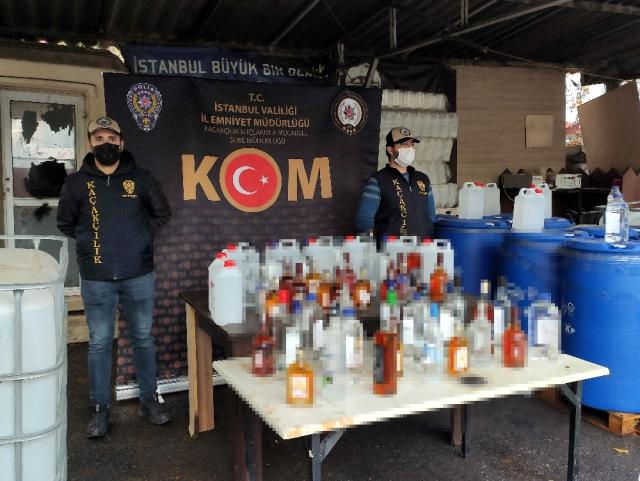 İstanbul merkezli operasyonda 88 ton sahte içki ele geçirildi