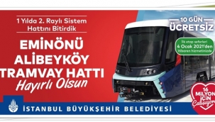 İstanbullulara Yeni Yıl Hediyesi Yeni Tramvay
