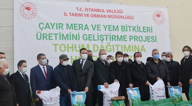 Silivri'de 45 çiftçiye toplamda 7100 kg yem bitkisi tohumu dağıtılacak