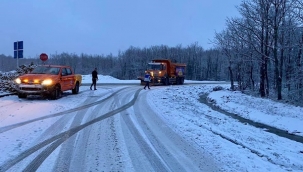 Silivri'de kar ve buzlanmaya İBB'den anında müdahale