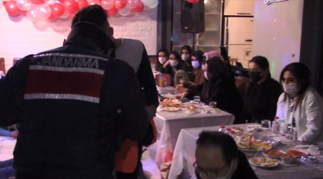 Silivri'de yılbaşı kutlaması yapılan villaya jandarma baskını