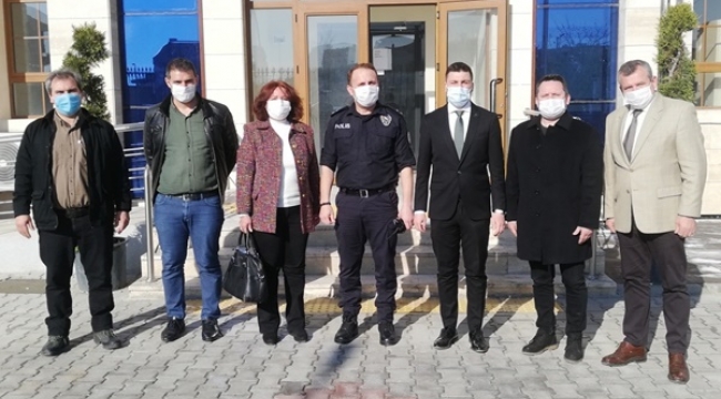 CHP Silivri heyetinden Komiser Eşref Akıllı'ya ziyaret