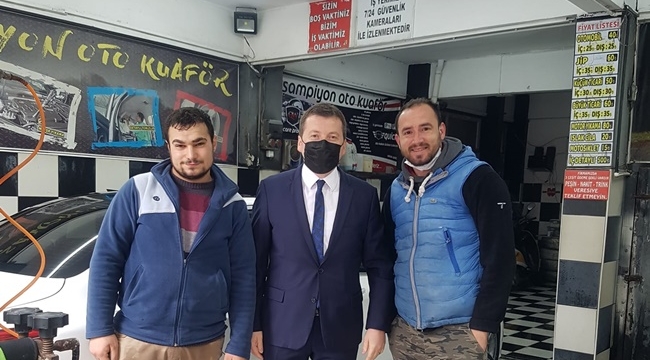 Balcıoğlu'ndan Şampiyon Oto Yıkama'ya ziyaret