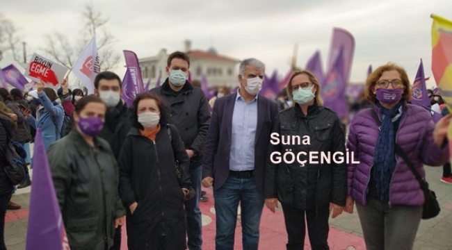 Göçengil, İstanbul Sözleşmesi'nin feshedilmesine karşı Kadıköy'de eyleme katıldı