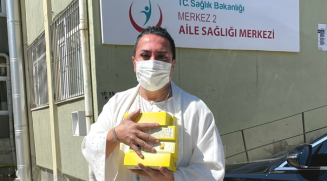 Murat Övüç'ten Silivri'deki Sağlıkçılara Kolonya Desteği