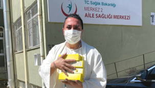 Murat Övüç'ten Silivri'deki Sağlıkçılara Kolonya Desteği