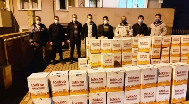 Tokatlı gençler Silivri'deki 210 aileye erzak desteğinde bulundu