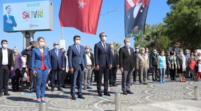 Silivri'de pandemi gölgesinde 19 Mayıs töreni