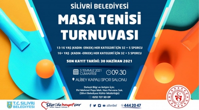 Masa Tenisi Tutkunları Silivri'de Buluşuyor