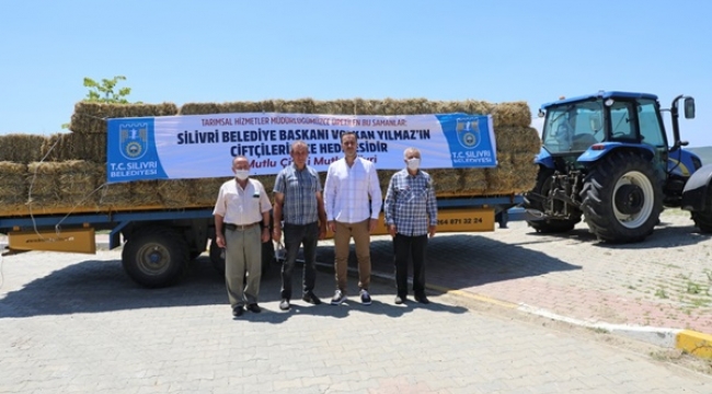 Silivri Belediyesi 40 Bin Balya Samanı Ücretsiz Dağıtıyor