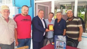 Başkan Koçer'den Bekirli ve Büyükkılıçlı Muhtarına Şükran Plaketi