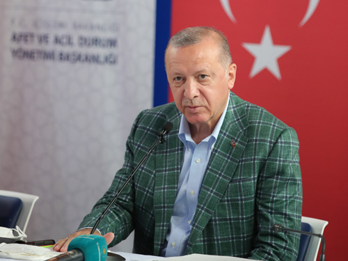 Erdoğan: "Devletimiz, zarar gören yerlerin yeniden ihyası için çalışmaktadır"