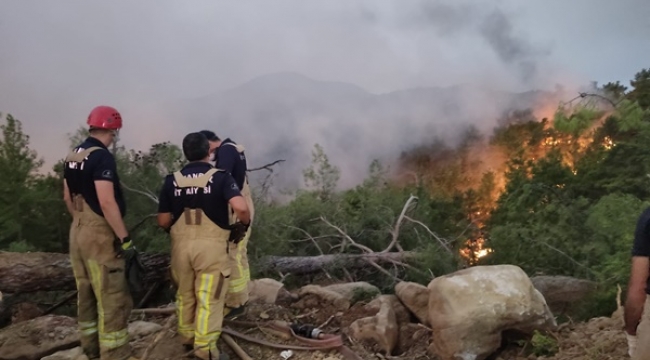 İBB ekipleri Kemerköy Termik Santrali çevresindeki yangınlara da müdahale etti